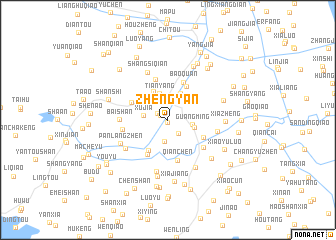 map of Zhengyan