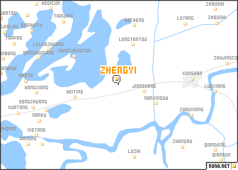 map of Zhengyi