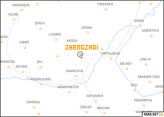 map of Zhengzhai