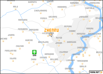 map of Zhenru