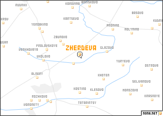 map of Zherdeva