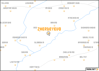 map of Zherdeyevo