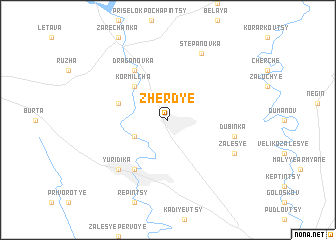 map of Zherdʼye