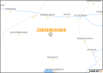 map of Zherebënkova