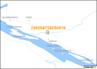 map of Zherebtsovskaya