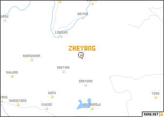 map of Zheyang