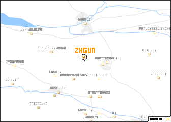 map of Zhgunʼ