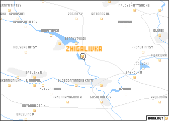 map of Zhigalivka