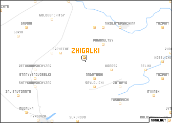 map of Zhigalki