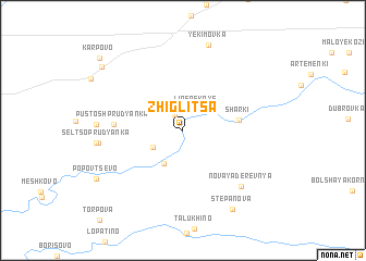 map of Zhiglitsa