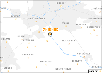 map of Zhikharʼ