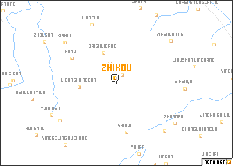map of Zhikou