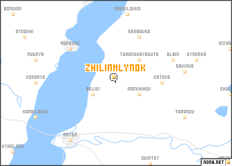 map of Zhilin Mlynok