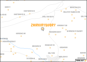 map of Zhirkiny Dvory