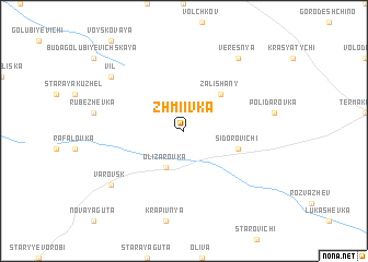 map of Zhmiivka