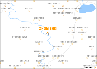 map of Zhodishki