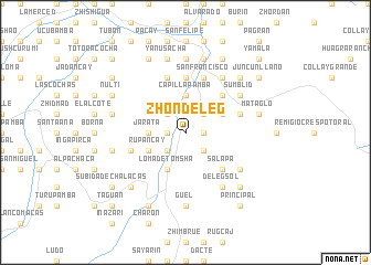 map of Zhondeleg