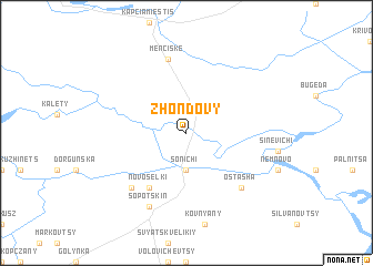 map of Zhondovy