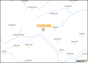 map of Zhongba