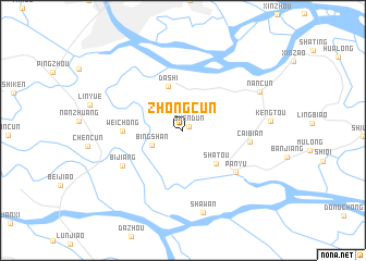 map of Zhongcun