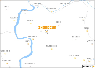 map of Zhongcun