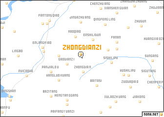 map of Zhongdianzi