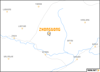 map of Zhongdong