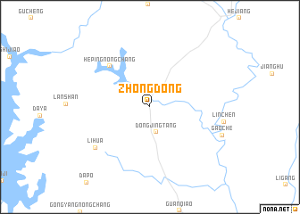 map of Zhongdong