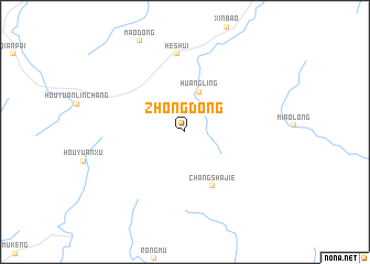 map of Zhongdong