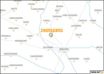 map of Zhonggang