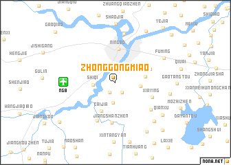 map of Zhonggongmiao