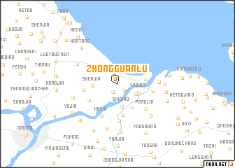 map of Zhongguanlu