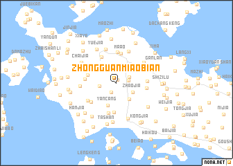 map of Zhongguanmiaobian