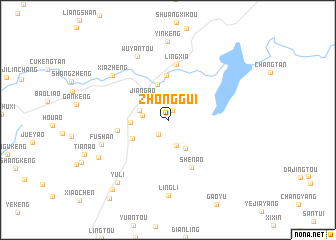 map of Zhonggui