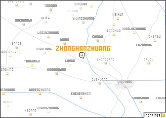map of Zhonghanzhuang