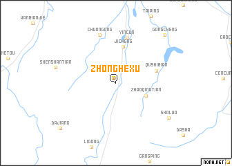 map of Zhonghexu