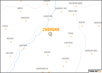 map of Zhonghe