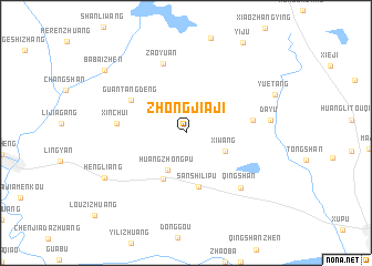 map of Zhongjiaji
