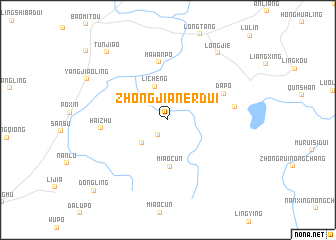 map of Zhongjianerdui