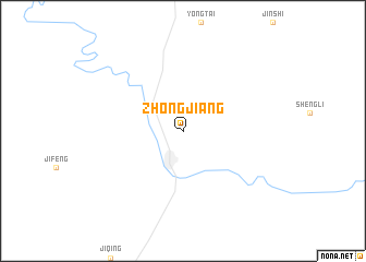 map of Zhongjiang
