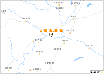 map of Zhongjiang