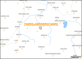 map of Zhongjiannongchang