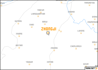 map of Zhongji