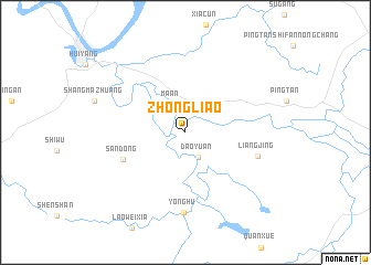 map of Zhongliao