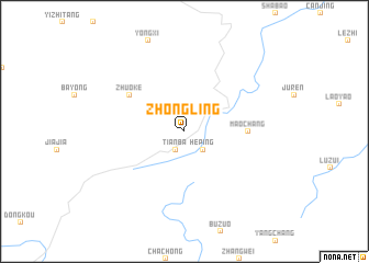 map of Zhongling