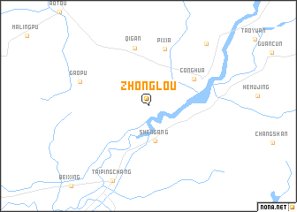 map of Zhonglou