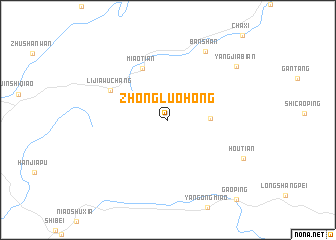 map of Zhongluohong