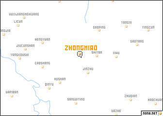 map of Zhongmiao