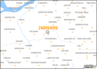 map of Zhongming