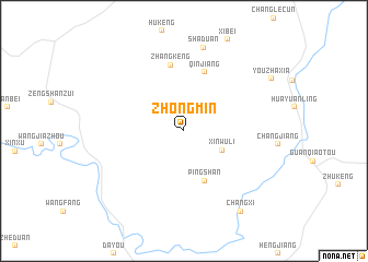 map of Zhongmin